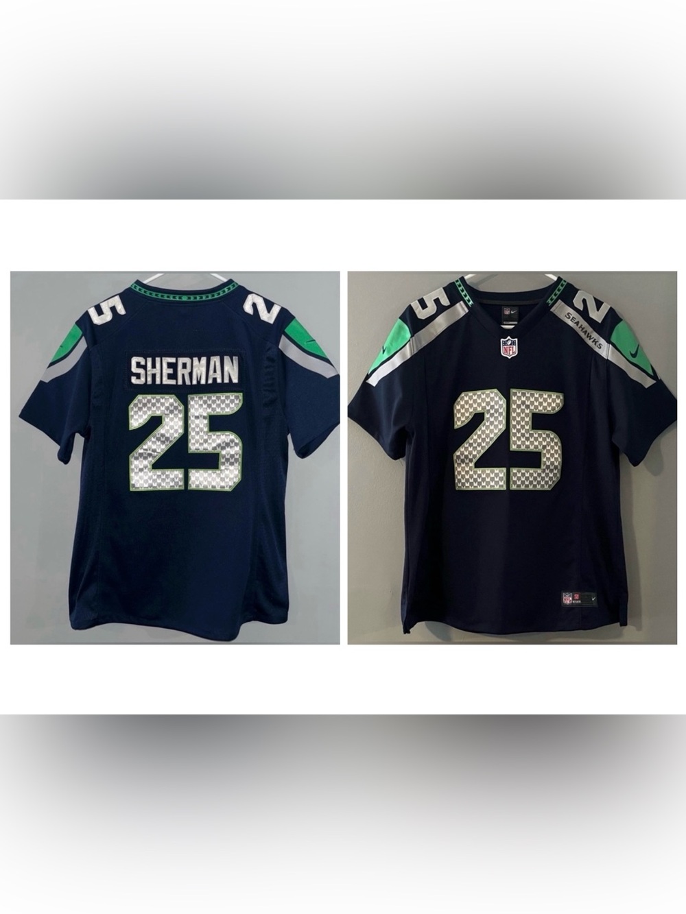 Nike NFL Seattle Seahawks Richard Sherman Blue No. 25 Authentic Football Jersey